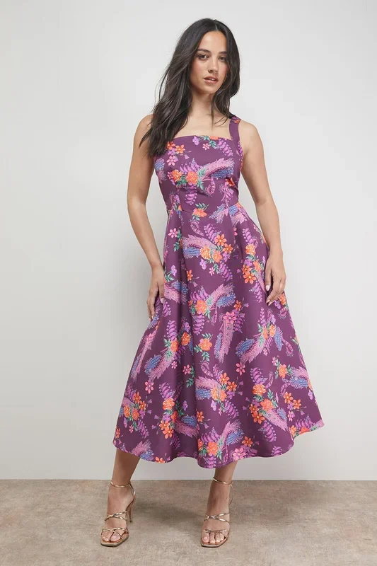 Strappy Midi Prom Dress