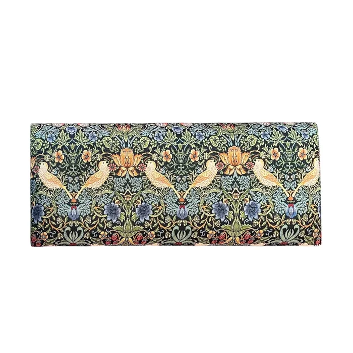 Strawberry Thief Bench Dark Blue