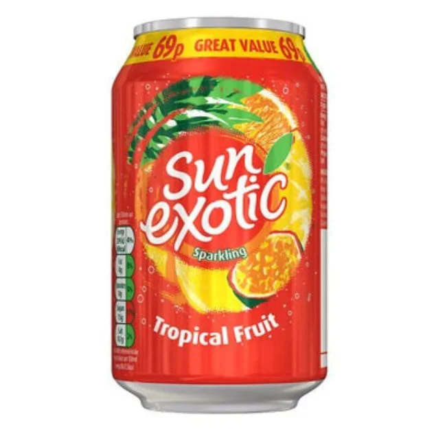 Sun Exotic Sparkling Tropical Cans 330ml PMP 69p – Case of 24