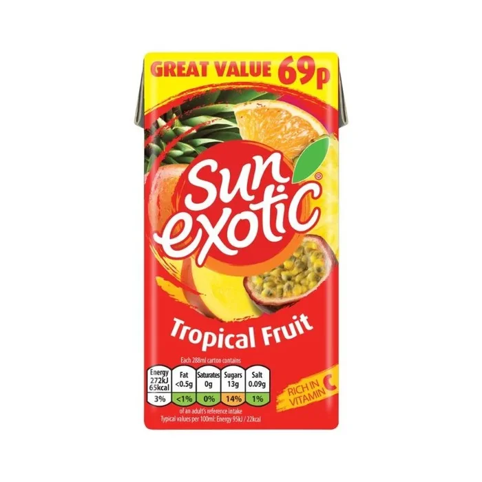 Sun Exotic Tropical Still 288ml PMP 69p – Case of 27