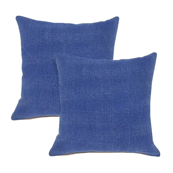 Sundaze Cotton Pillow Set of 2 in Blue, 20″ x 20″
