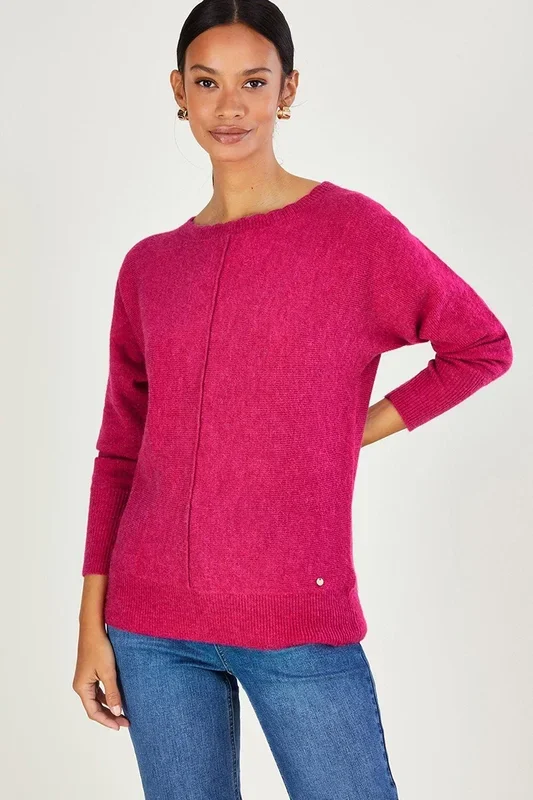 Super-Soft Slash Scallop Neck Jumper