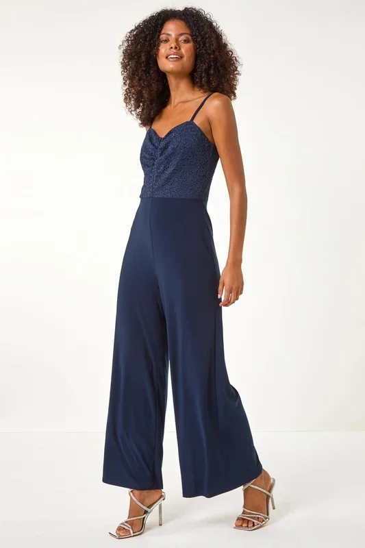Sweetheart Lace Stretch Jumpsuit