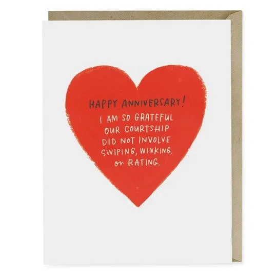Swiping, Winking or Rating Anniversary Card
