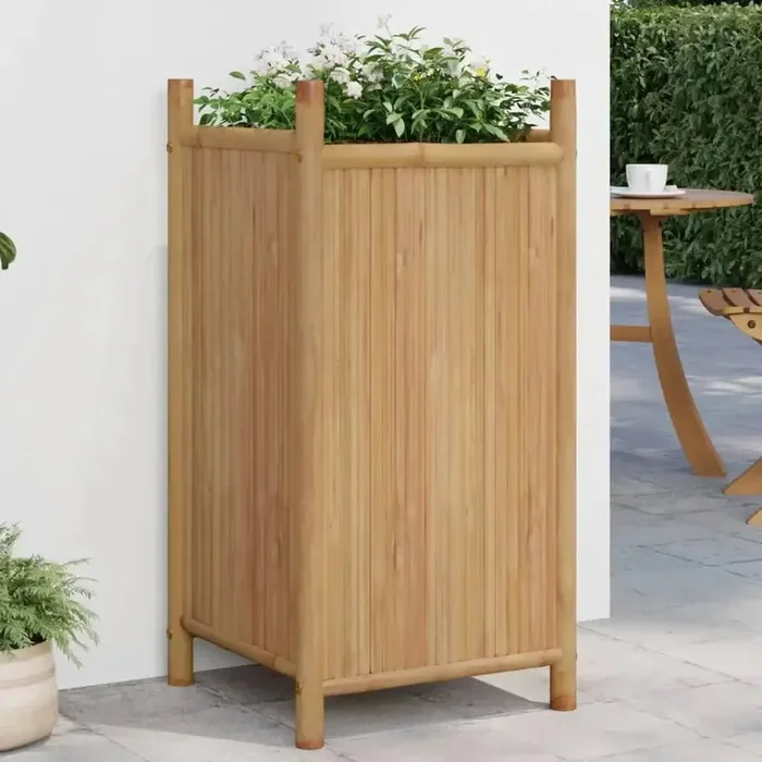 Tall Bamboo Planter Natural Finish | Inner DIY Garden Decoration