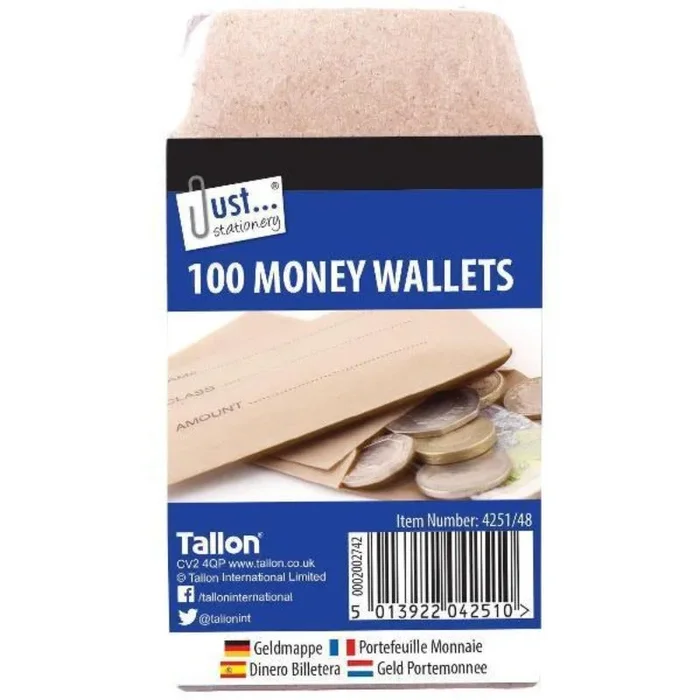 Tallon Money Wallets 105 x 70mm 100 Pack