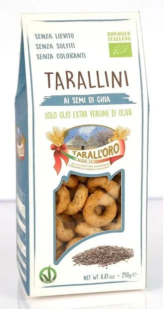 Tarallini Snacks mit Chiasamen BIO 250 g – PASTIFICIO TARALL ‘ORO