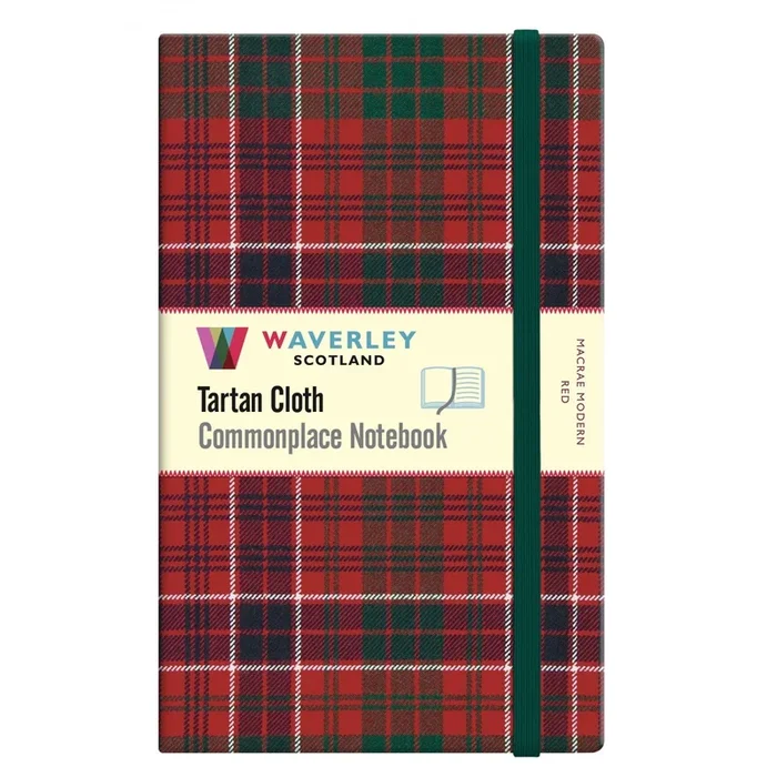 Tartan Cloth Notebook – MacRae Modern Red (Large)