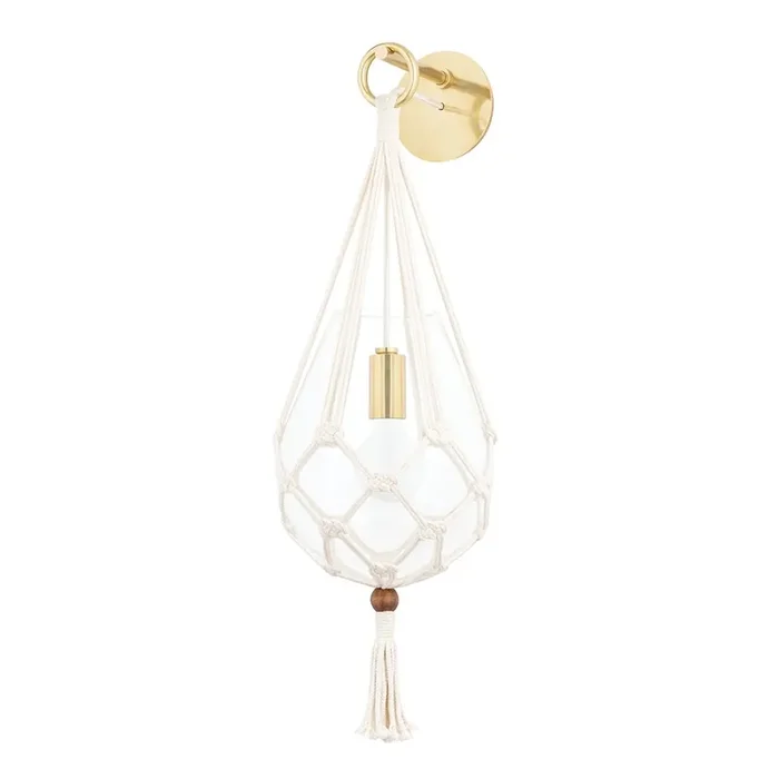 Tessa Wall Sconce In Aged Brass Color