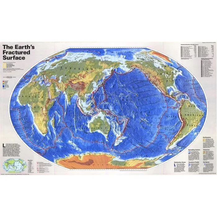 The Earths Fractured Surface – Published 1995 Map