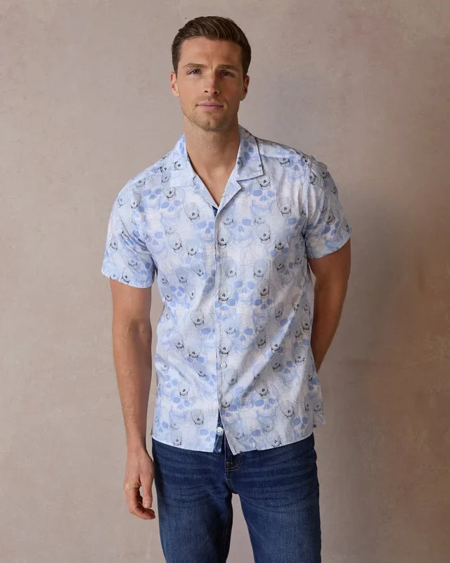 The Eternal Skull Open Collar Shirt