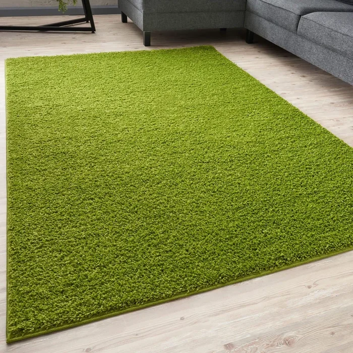 The Rugs Shaggy Rugs Green Living Room Rug – Soft Fluffy Thick Carpet For Bedrooms and Kitchen Easy To Clean Home Decor Rugs