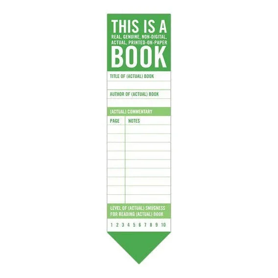This is A Book Bookmark Pad