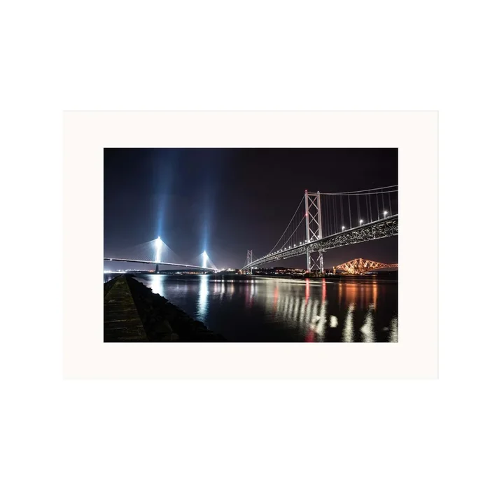 Three Bridges Forth Mounted Print
