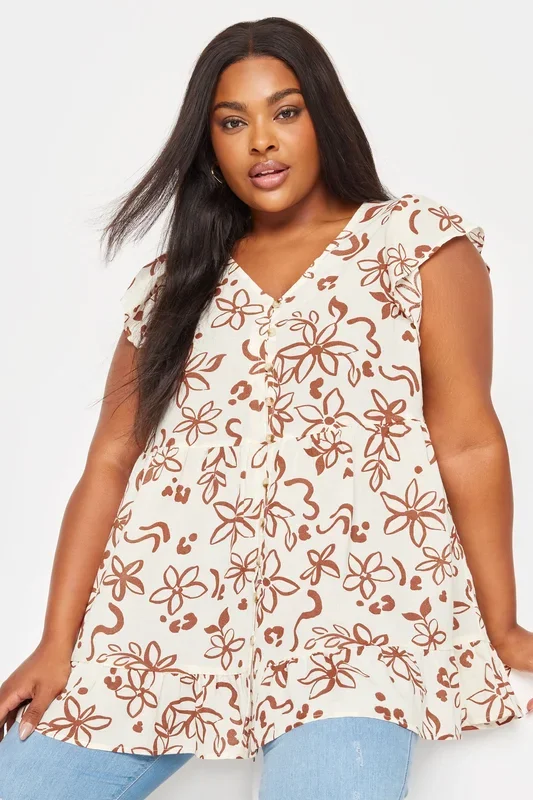 Tiered Linen Blouse