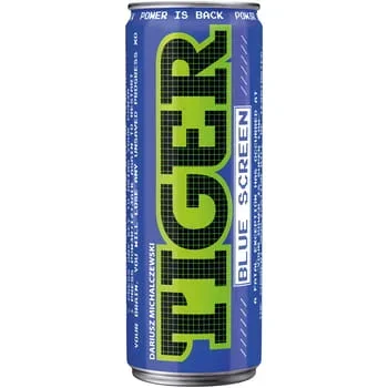 Tiger Blue Screen Kohlensäurehaltiger Apfel & Kiwi 12x250ml