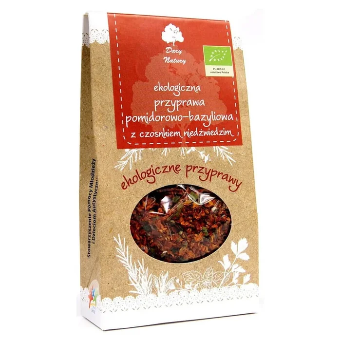 Tomaten-Basilikum-Gewürz mit Bärlauch BIO 40 g – GESCHENKE DER NATUR
