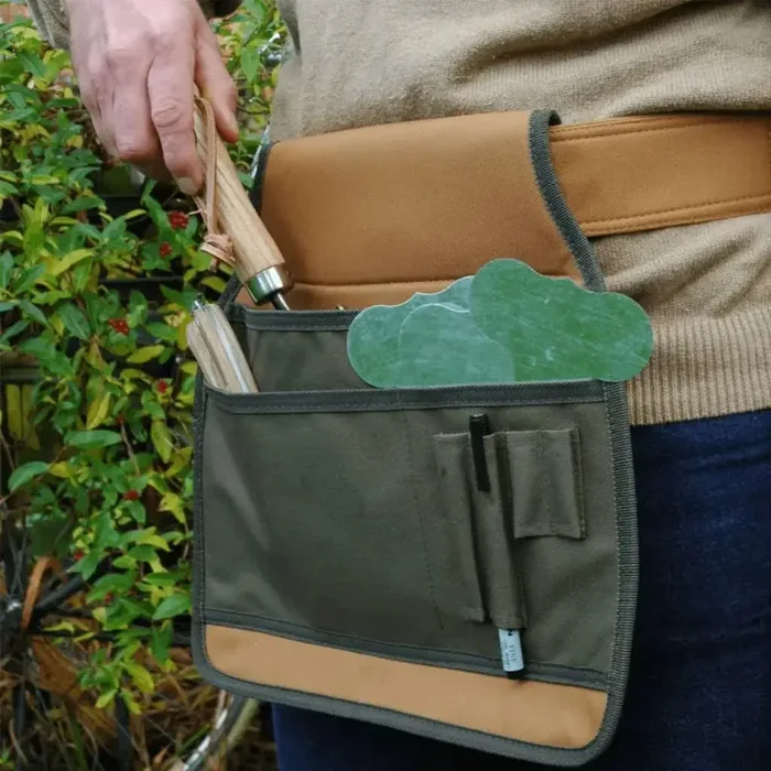 Tool Belt Brown Green | Fabric Construction with PVC Lining and Adjustable Design