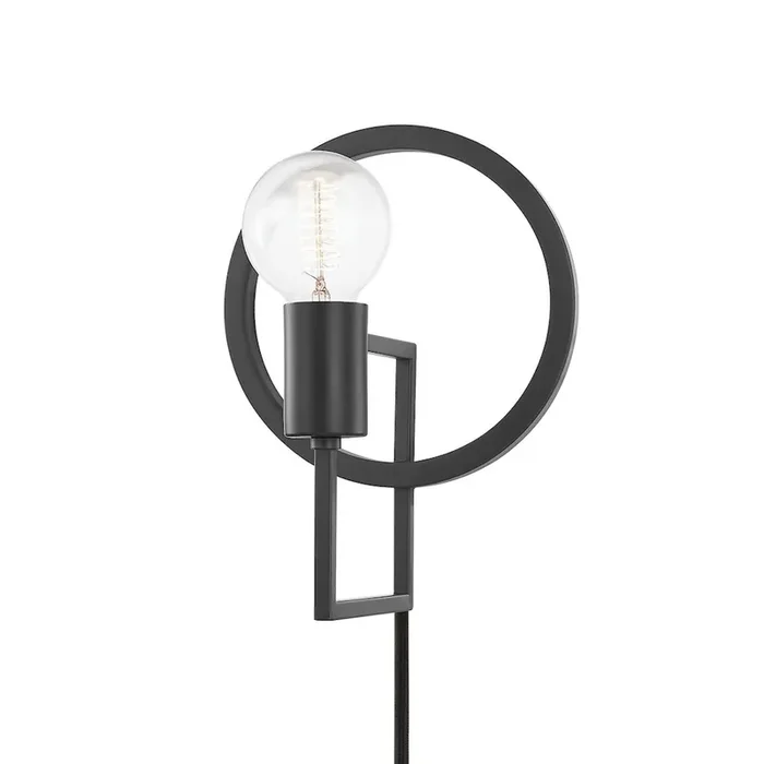 Tory Plug-In Sconce In Dark Gray Color