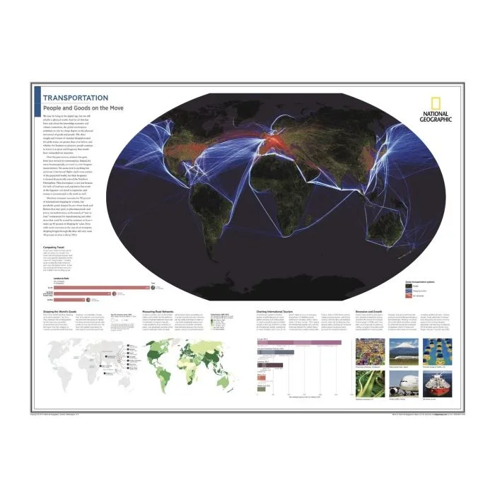 Transportation: People and Goods on the Move – Atlas of the World, 10th Edition Map