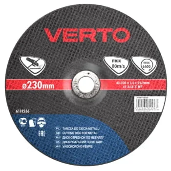 Trennscheibe für Metall 230×2,0x22,2mm Verto