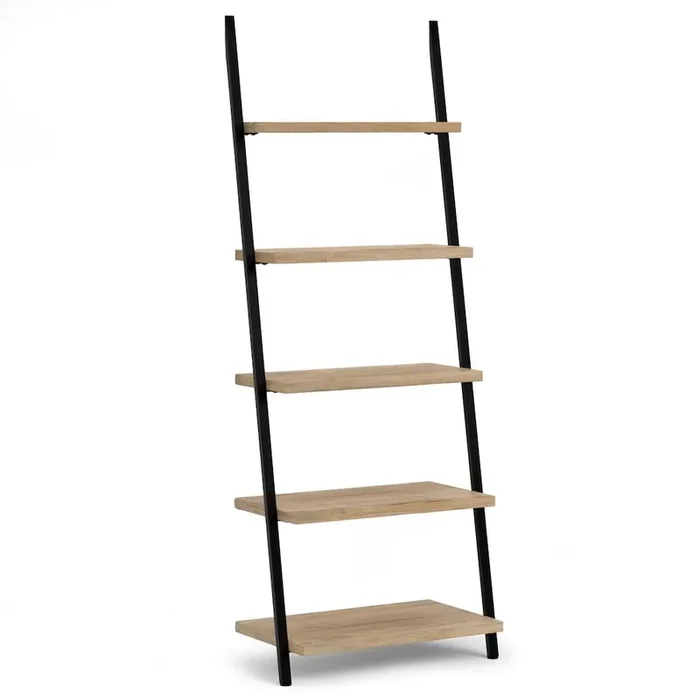 Trent Solid Mango Wood Ladder Shelf In Natural