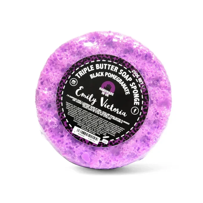 Triple Butter Soap Body Sponge – Black Pomegranate