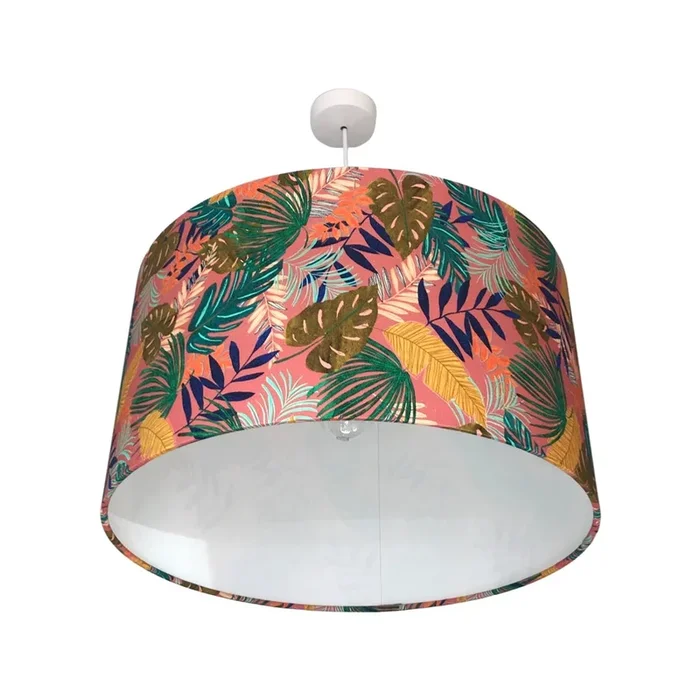 Tropical Leaves Drum Lampshade