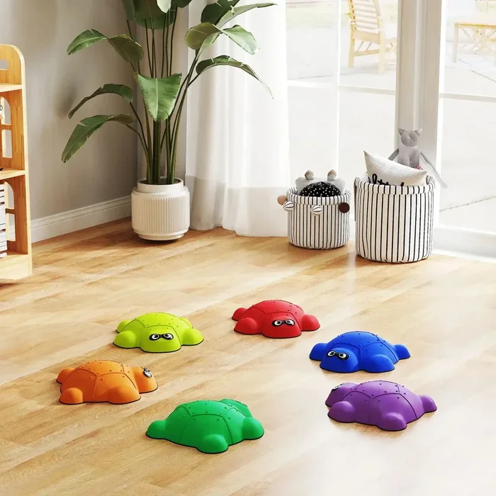 Turtle Stepping Stones – 6 Colourful Balance Blocks for Kids | AIYAPLAY