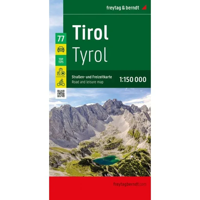 Tyrol / Tirol, Austria [77] Freytag & Berndt Road and Leisure Map 1:150,000