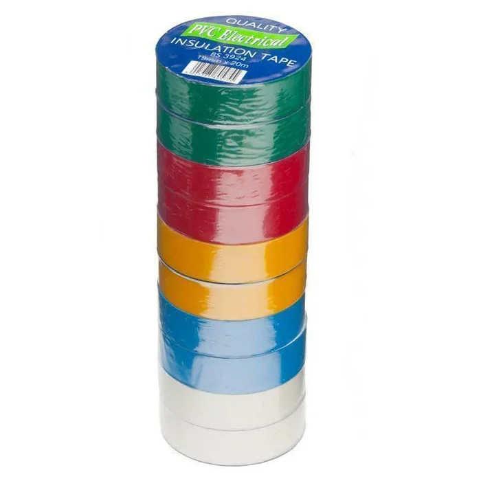 Ultratape Electrical Assorted PVC Insulation Tape 19mm x 20m – Case of 10