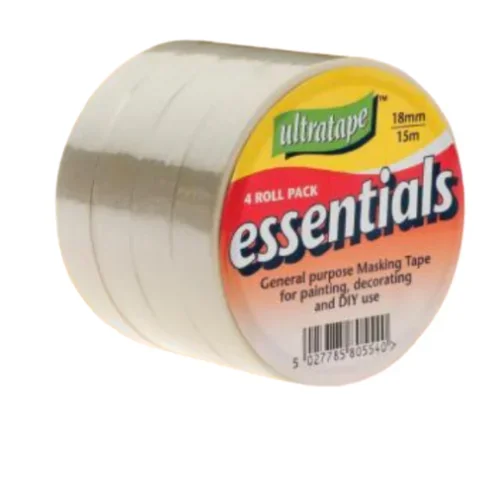 UltraTape Masking Tape 15m x 18mm 4 Pack