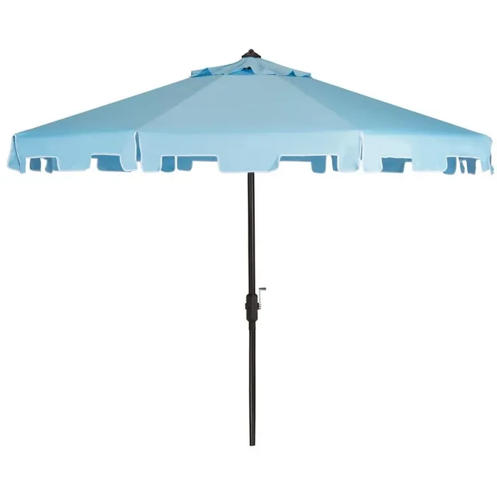 Uv Resistant Zimmerman 9 Ft Crank Market Push Button Tilt Umbrella With Flap