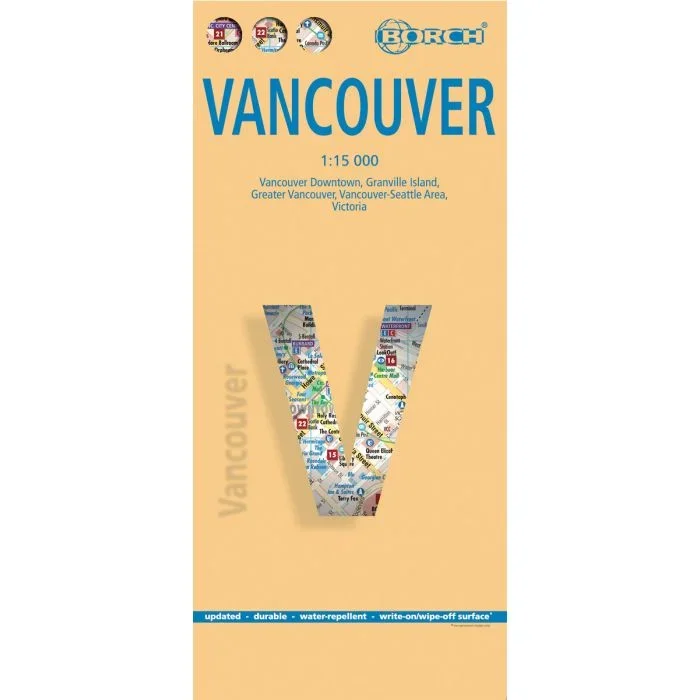 Vancouver, Canada Borch City Map 1:15,000