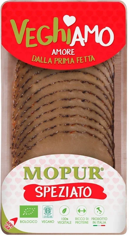 Veganes Produkt A’LA Gewürzwurst Mopur BIO 90 g – VEGHIAMO