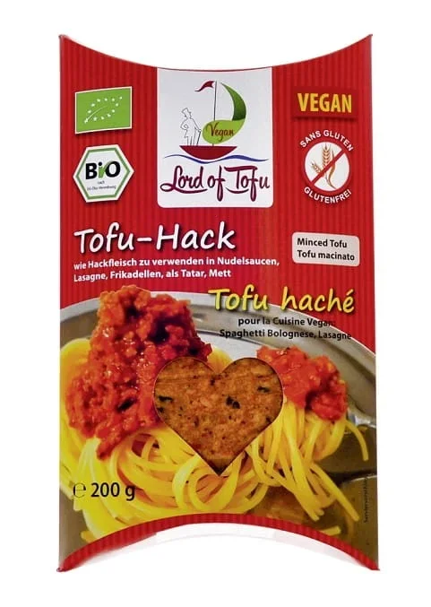 Veganes Produkt A’LA Hackfleisch für Spaghetti glutenfrei BIO 200 g – LORD OF TOFU