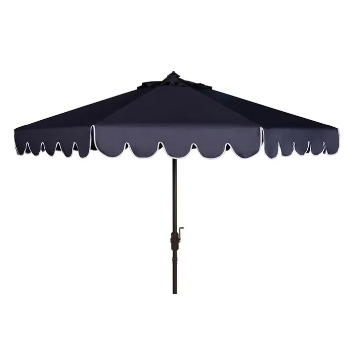 Venice Single Scallop 9Ft Crank Outdoor Push Button Tilt Umbrella