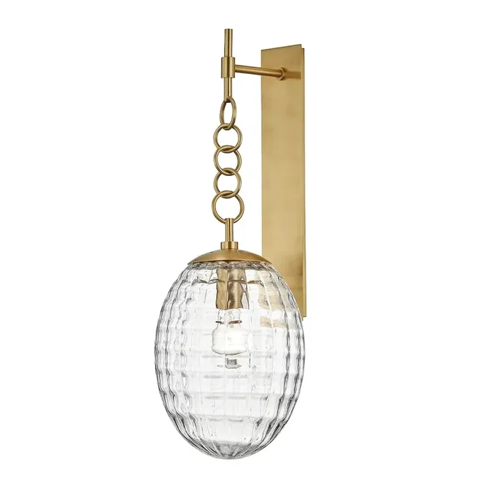 Venice Wall Sconce In Aged Brass Color