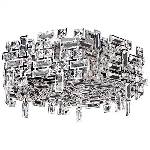 Vermeer 6 Light Hex Flush Mount
