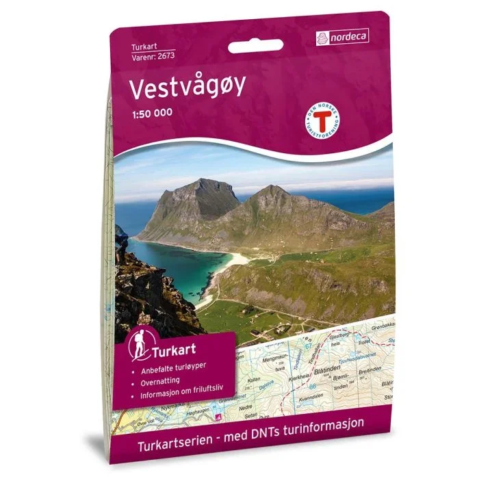 Vestvågøy, Norway [2673] Nordeca DNT Tour Map 1:50,000