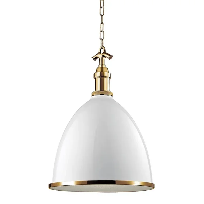 Viceroy Pendant In White/Aged Brass Color