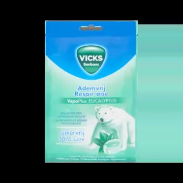 Vicks Sugar free vapoplus breath free eucalyptus bonbons