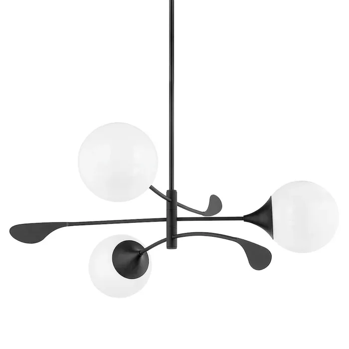 Victoria Chandelier In Textured Black Color