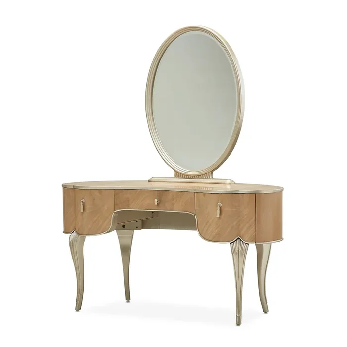 Villa Cherie Vanity with Mirror – Caramel
