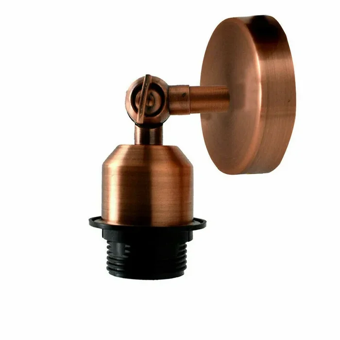 Vintage Industrial Adjustable Indoor Copper Wall Sconce Holder Flush Mount~2261