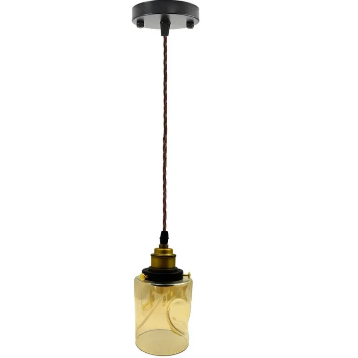 Vintage Industrial Glass Lamp Shade Loft Black Ceiling Pendant Light~1253