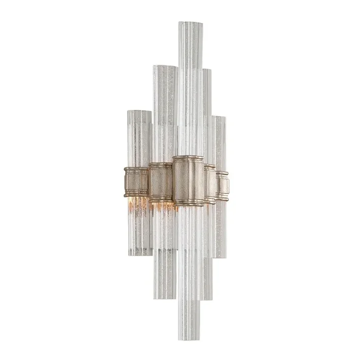 Viola Wall Sconce In Warm Silver Leaf Color