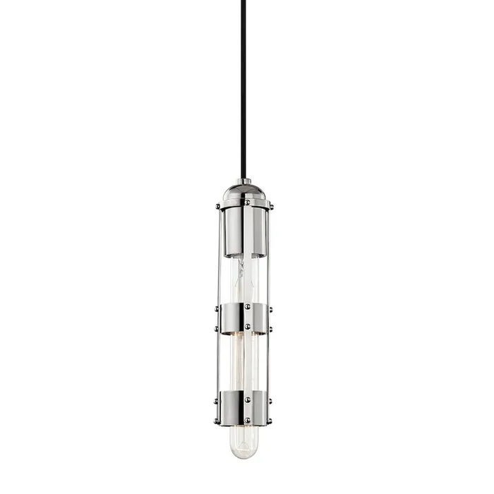 Violet Pendant In Polished Nickel Color