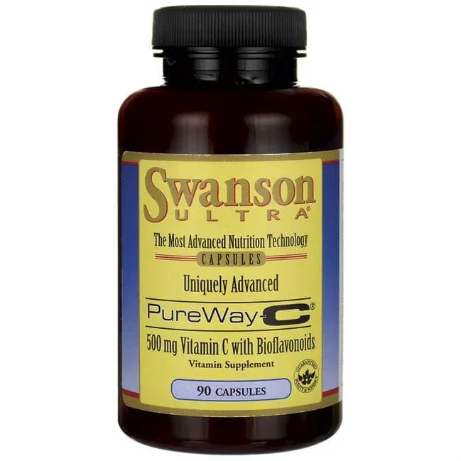 Vitamin C mit reinen Zitrus-Bioflavonoiden – C 500 mg 90 Kapseln von SWANSON