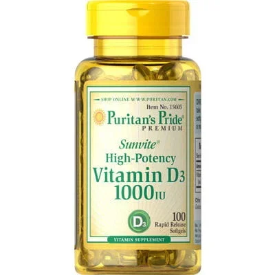 Vitamin D3 1000 IE 100 Kapseln PURITAN’S PRIDE